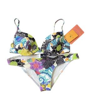 Etro Floral Paisley Bikini Set Size 42 New with Tags